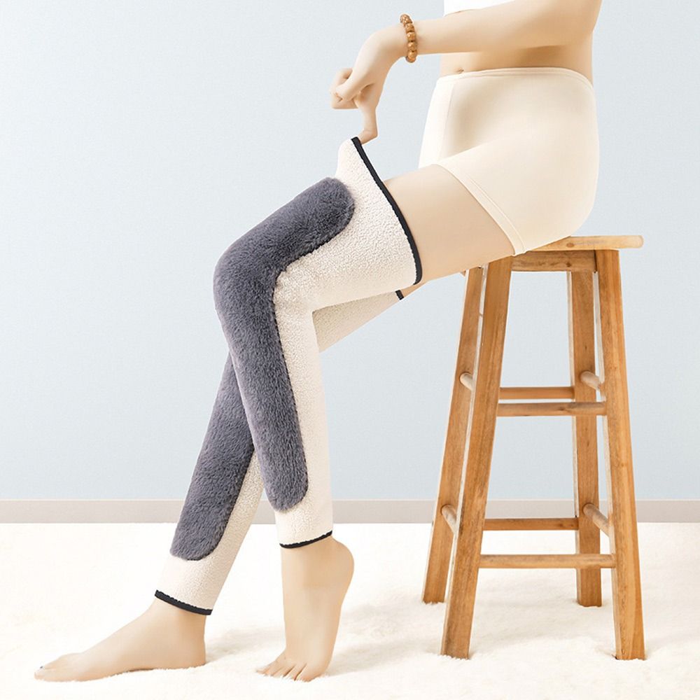 Durable Plus Velvet Winter Knee Pads Universal Windproof Warm Knee Sleeve Elastic Coldproof Knee Support Unisex