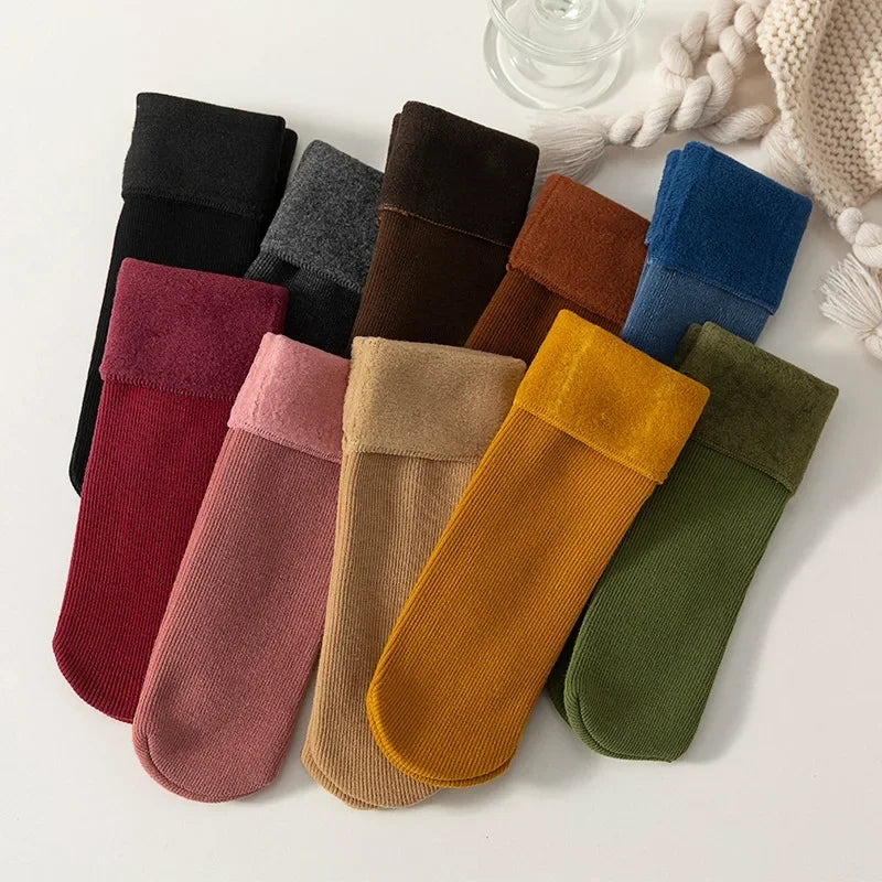 5pairs Winter wool warm Women socks Merino wool socks against cold Snow Sleep tery socks