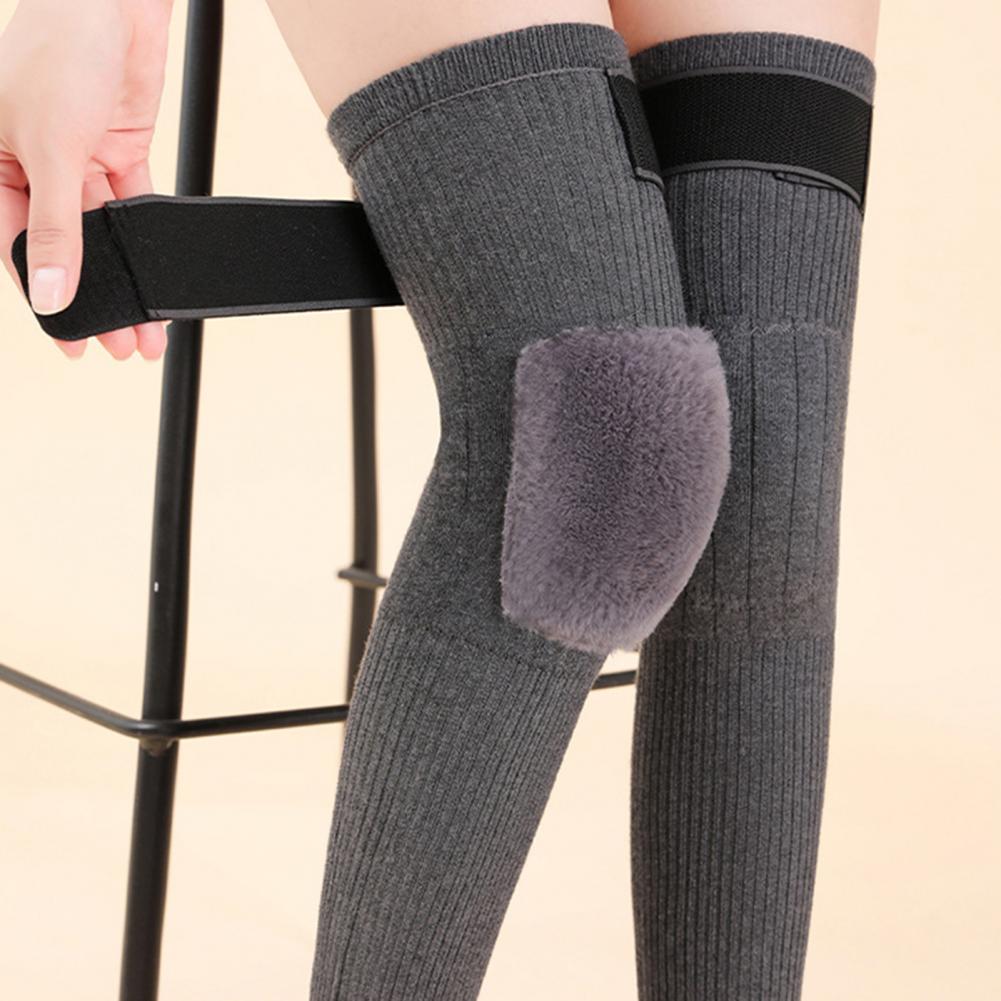 1 Pair woolen blend Thermal knee warmers breathable Elastic knee Sleeves For Winter