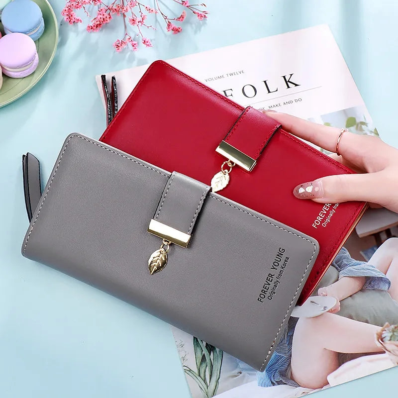 Pu Leather Long branded Wallet For Girls