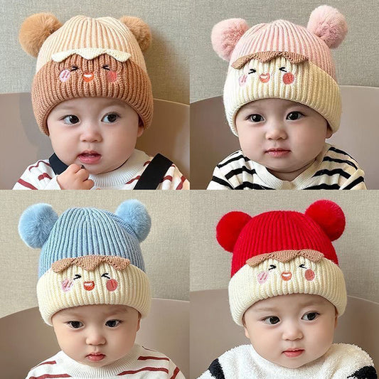 Baby Bobble Hat Cap Kids Pom Pom Beanies Cap Infinat Bonnet Accessories For Baby Boys & Girls (0-to 3 Years)