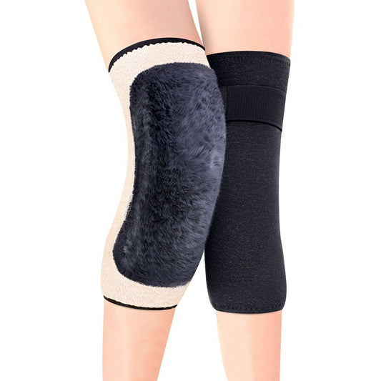 Durable Plus Velvet Winter Knee Pads Universal Windproof Warm Knee Sleeve Elastic Coldproof Knee Support Unisex