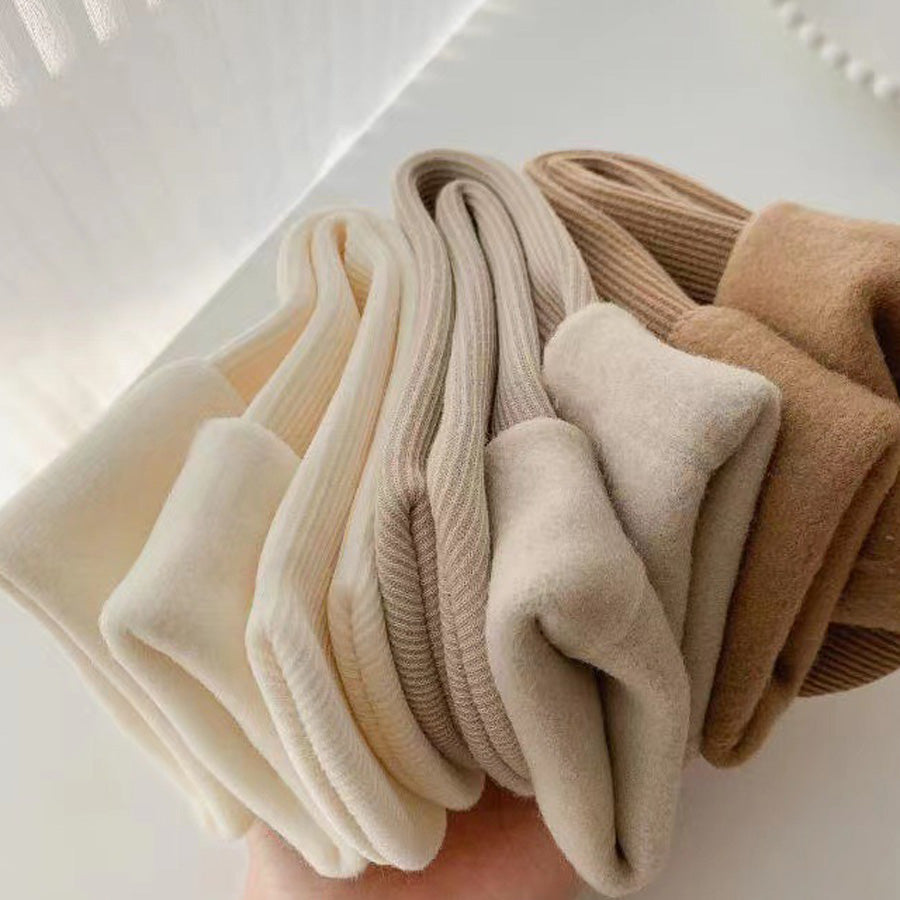 5pairs Winter Warm Solid unisex Socks Thicken Thermal Socks Black Skin Seamless Snow Sock Unisex Socks