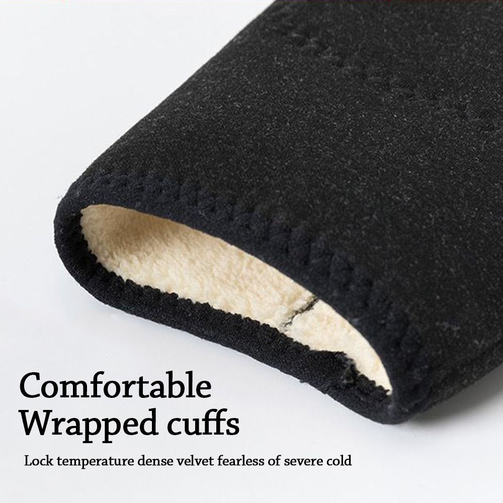 Durable Plus Velvet Winter Knee Pads Universal Windproof Warm Knee Sleeve Elastic Coldproof Knee Support Unisex