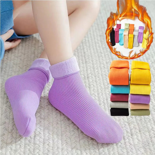 5pairs kids  socks children snow socks winter plush thickened warmth socks for kids