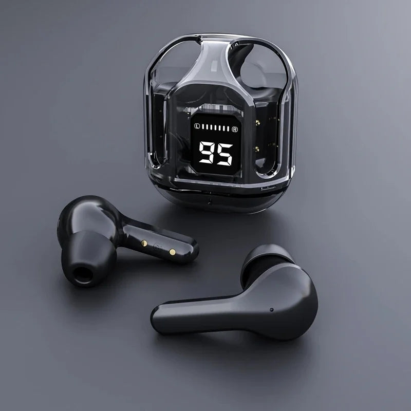 Air31 Earbuds Wireless Crystal Transparent Bluetooth 5.3 Air 31Ear Buds Wireless Head set Transparent Charging Case Heavy bass Stero Earphones Noise reduction Sports headset.