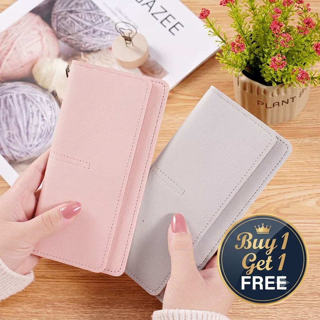 Buy 1 Get 1 Free Slim And Light weight Wallet For Womens D88