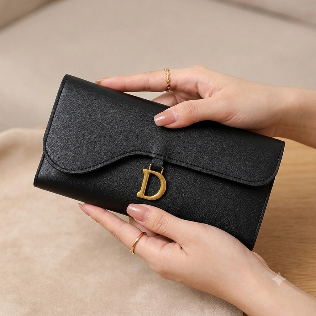 (Buy 1 Get 1 Free) New D shape Long luxury wallet for womens