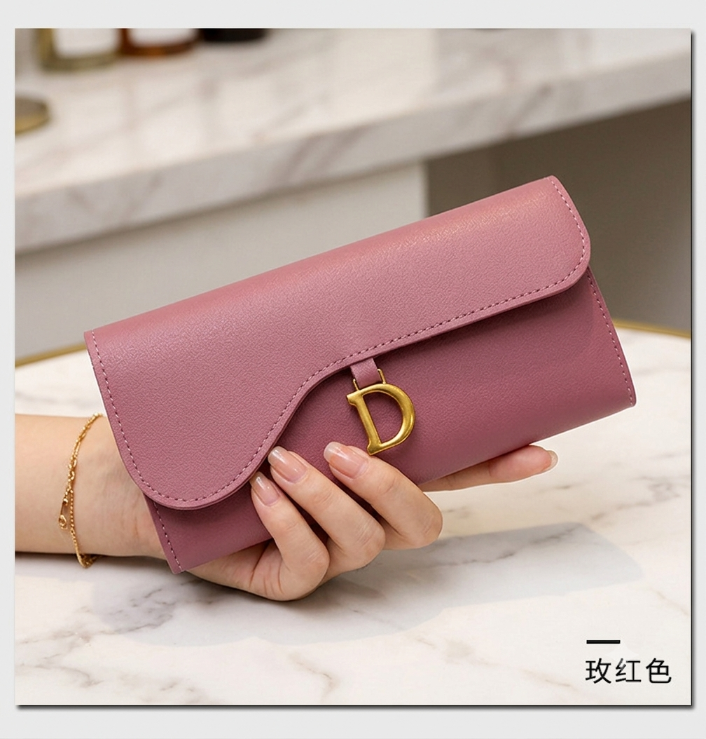 (Buy 1 Get 1 Free) New D shape Long luxury wallet for womens