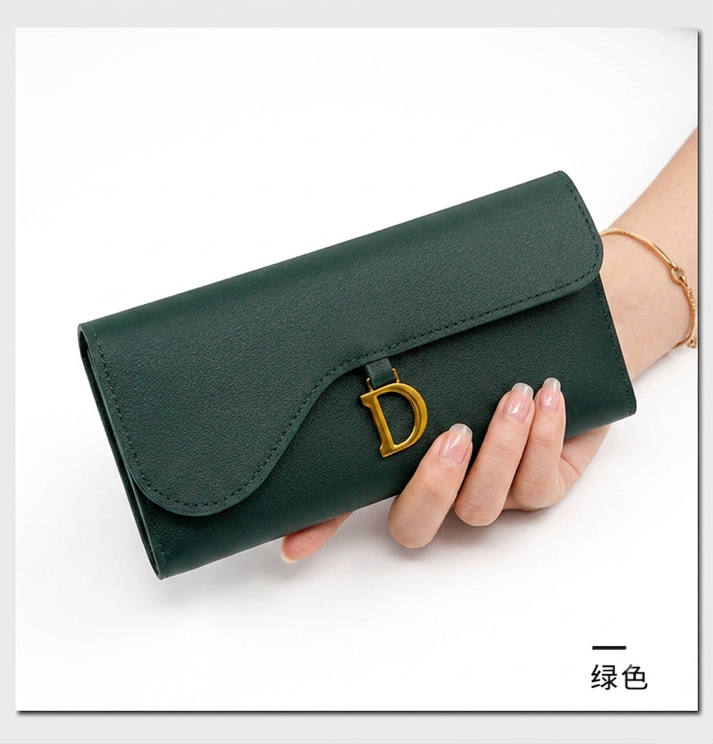(Buy 1 Get 1 Free) New D shape Long luxury wallet for womens