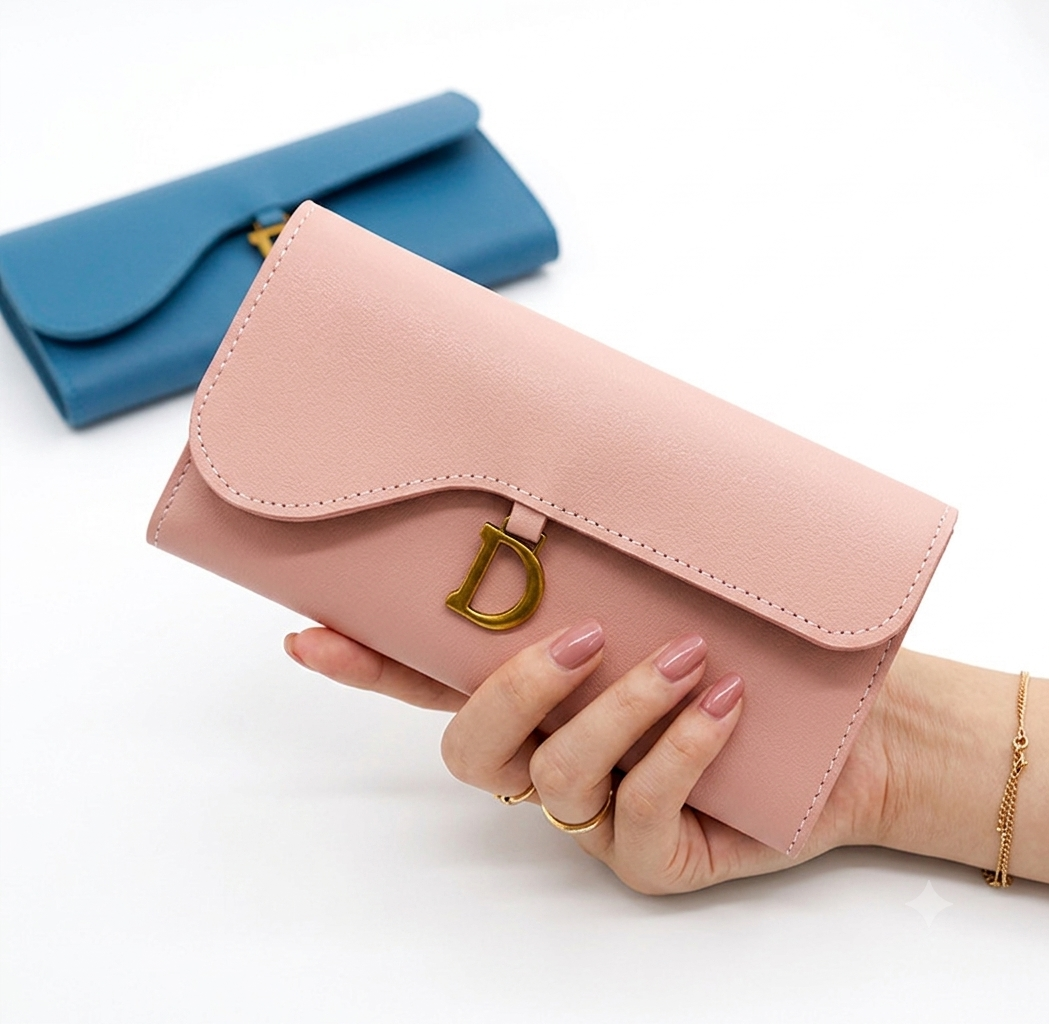 (Buy 1 Get 1 Free) New D shape Long luxury wallet for womens