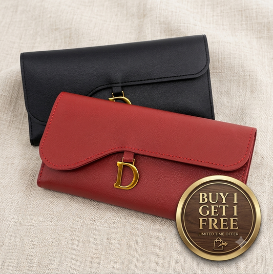 (Buy 1 Get 1 Free) New D shape Long luxury wallet for womens