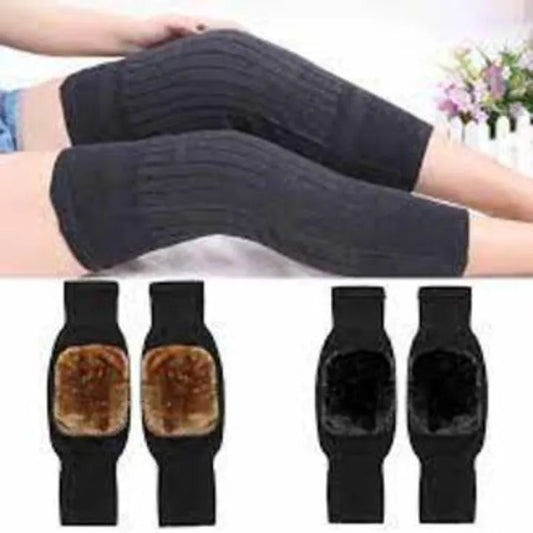 1 Pair woolen blend Thermal knee warmers breathable Elastic knee Sleeves For Winter