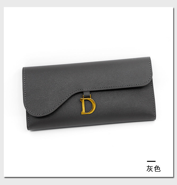 New D shape Long luxury wallet for womens