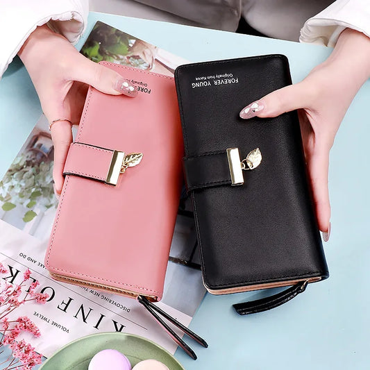 Pu Leather Long branded Wallet For Girls