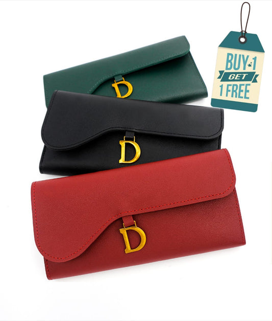 (Buy 1 Get 1 Free) New D shape Long luxury wallet for womens