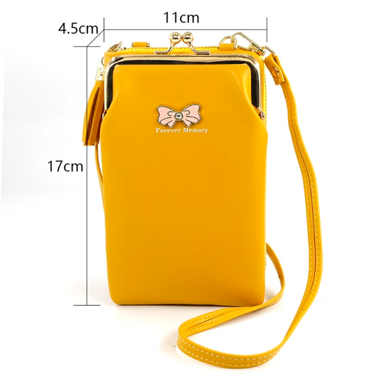 Women Phone Crossbody Bag Pu Leather Mini Shoulder Messenger Bag Travel Portable Coin Purse Card Pouch Bags for Girls Wallets