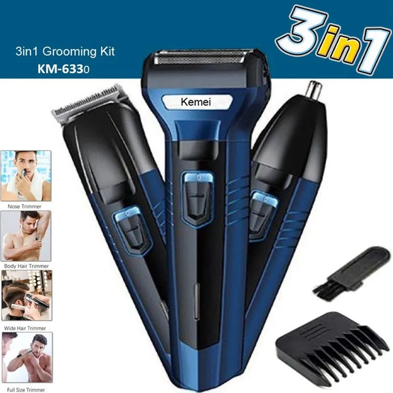 New Kemei 3 In 1(Rechargeable Shaver)