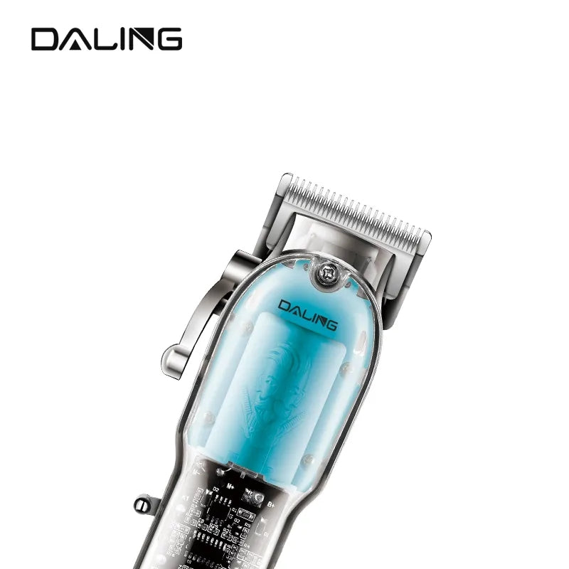 Daling DL-1539 New Full Transparent Visible Body Hair Cutting Machine Cordless Shaver Trimmers Barber Professional Hair Clipper Equipment